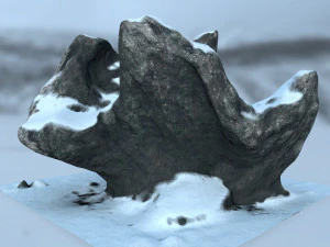 snow rocks 3D Model
