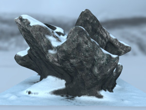 snow rocks 3D 模型