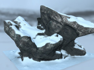 snow rocks 3D 模型