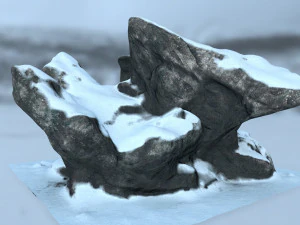 snow rocks 3D Model