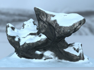 snow rocks 3D 模型