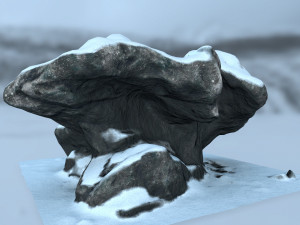 snow rocks 3D 模型