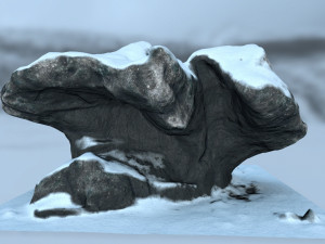 snow rocks 3D 模型