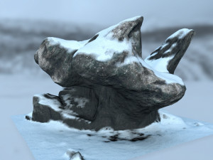 snow rocks 3D 模型