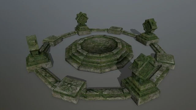temple 3D Model .c4d .max .obj .3ds .fbx .stl .blend 