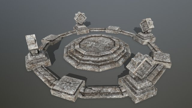 temple 3D Model .c4d .max .obj .3ds .fbx .stl .blend 