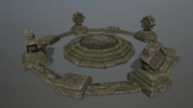 temple 3D Model .c4d .max .obj .3ds .fbx .stl .blend