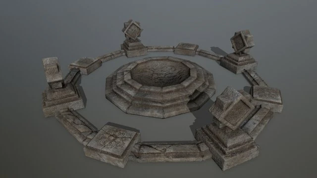 temple 3D Model .c4d .max .obj .3ds .fbx .stl .blend 