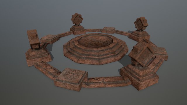 temple 3D Модель .c4d .max .obj .3ds .fbx .stl .blend 