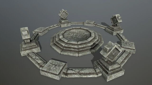 temple 3D Model .c4d .max .obj .3ds .fbx .stl .blend 