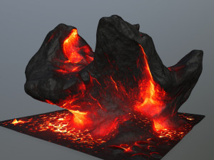 lava rocks 3D Model