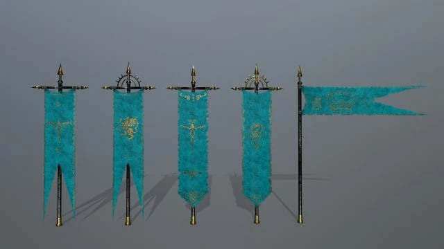 flag set 3D Model .c4d .max .obj .3ds .fbx .stl .blend