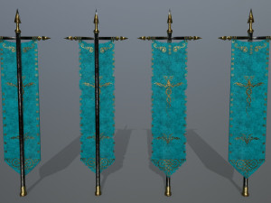 flag set 3D Model