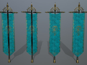 flag set 3D Model