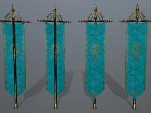 flag set 3D Model