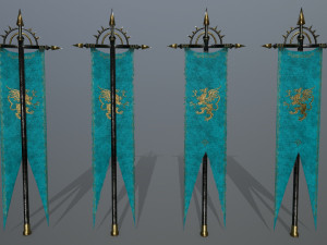 flag set 3D Model