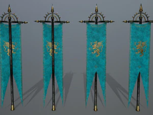 flag set 3D Model
