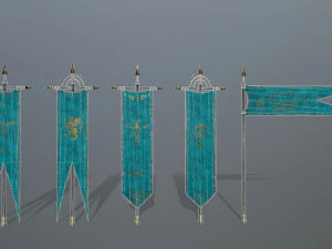 flag set 3D Model