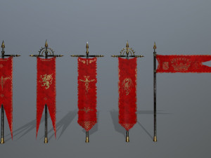 flag set 3D Model