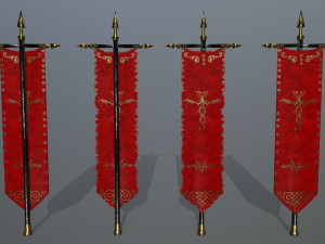 flag set 3D Model