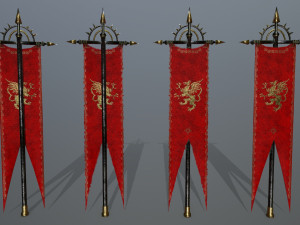 flag set 3D Model