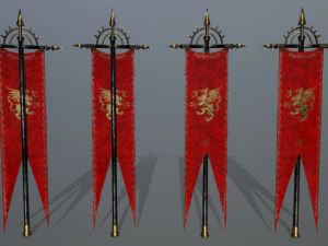 flag set 3D Model