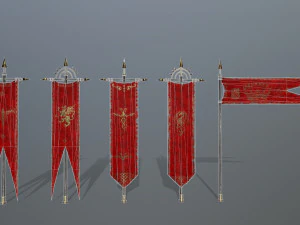 flag set 3D Model