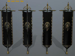flag set 3D Model