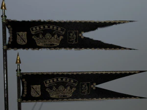 flag set 3D Model