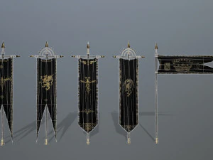 flag set 3D Model