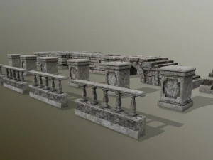 ruin set 3D Model