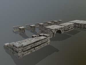 ruin set 3D Modell