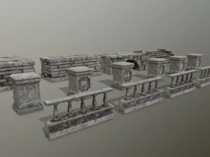 ruin set 3D Model