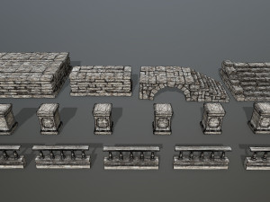 ruin set 3D Modell