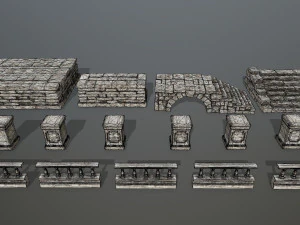 ruin set 3D Model