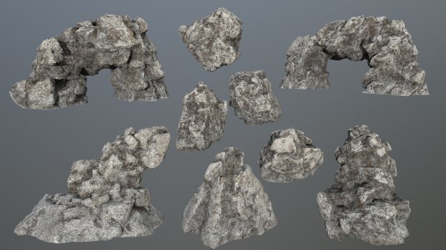 rocks 3D Model .c4d .max .obj .3ds .fbx .stl .blend