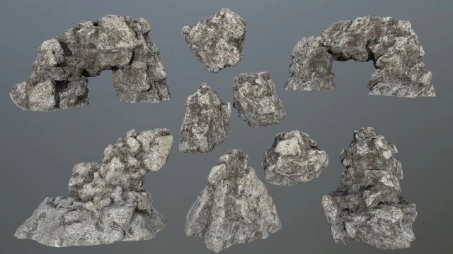 rocks 3D Model .c4d .max .obj .3ds .fbx .stl .blend 