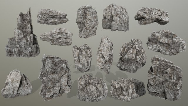 rocks Modello 3D .c4d .max .obj .3ds .fbx .stl .blend 