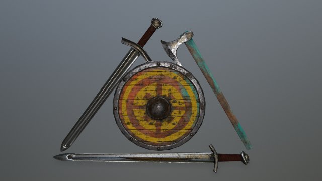wiking set Model 3D .c4d .max .obj .3ds .fbx .stl .blend 