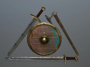 바이킹 세트 3D 모델