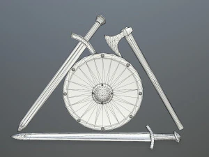 conjunto viking Modelo 3D