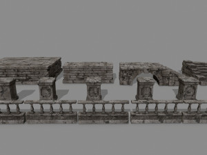 ruin set 3D Модель