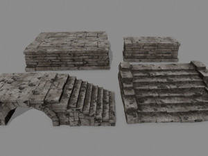 ruin set 3D Модель