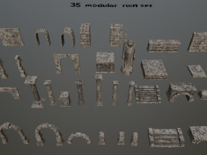 ruin set 3D Model