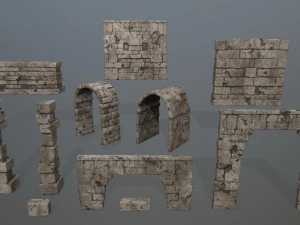 ruin set 3D Model