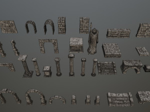 ruin set 3D Model