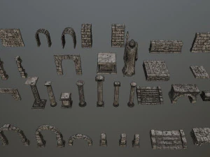 ruin set 3D Model