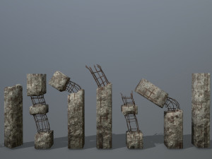 old concrete pole 3D Model