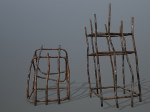 old concrete pole Modèle 3D
