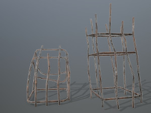 old concrete pole Modèle 3D